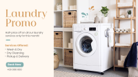 Affordable Laundry Facebook Event Cover Design