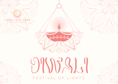 Diwali Celebration Postcard Image Preview