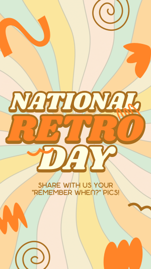 Swirly Retro Day Instagram story Image Preview