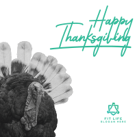 Thanksgiving Turkey Peeking Instagram post Image Preview