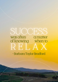 Relax Motivation Quote Poster Design