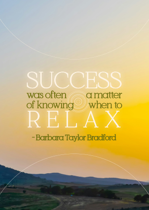 Relax Motivation Quote Poster Image Preview
