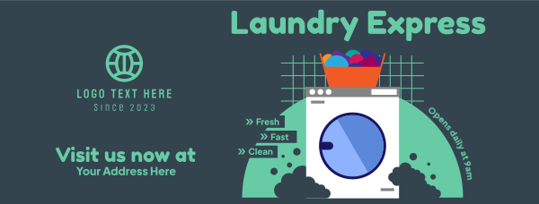 Laundry Express Facebook Cover Design Image Preview
