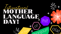 Quirky International Mother Language Day Facebook Event Cover Design