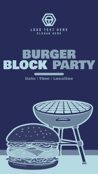 Burger Grill Party YouTube Short Design