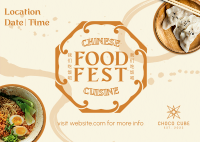 Inky Oriental Food Fest Postcard Image Preview