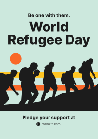 Refugee March Flyer Design