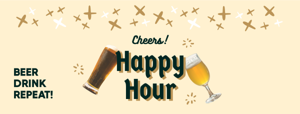 Cheers Happy Hour Facebook Cover Design Image Preview