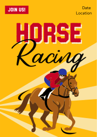 Vintage Horse Racing Poster Design