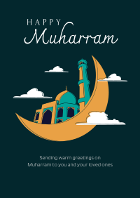 Muharram in clouds Poster Design
