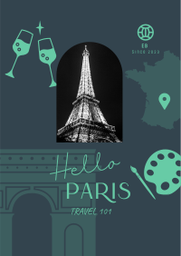 Paris Holiday Travel  Poster Design