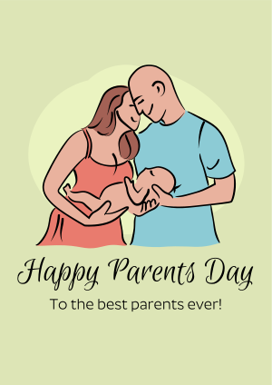 Young Happy Parents Flyer Image Preview