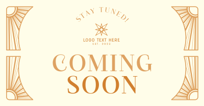 Coming Soon Art Deco Facebook Ad Image Preview