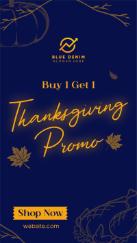 Thanksgiving Buy 1 Get 1 Instagram Reel Image Preview