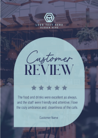 Simple Cafe Testimonial Poster Image Preview