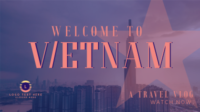 Vietnam Cityscape Travel Vlog Facebook Event Cover Image Preview