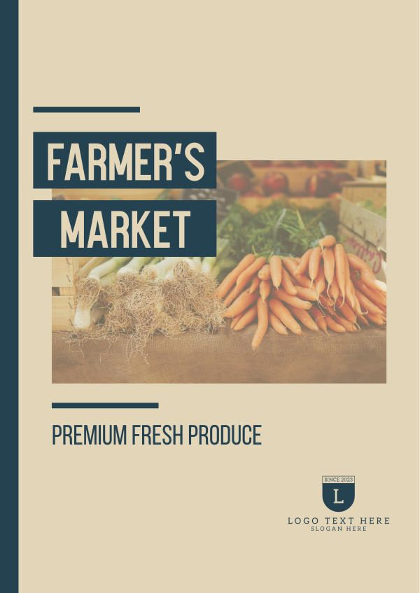 Premium Farmer's Market Poster Design Image Preview