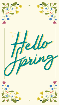 Floral Hello Spring Instagram Story Design