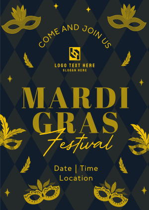 Mardi Gras Festival Flyer Image Preview