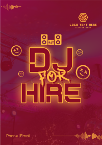 Hiring Party DJ Poster Design