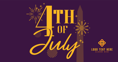 4th of July Text Facebook ad Image Preview