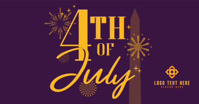 4th of July Text Facebook Ad Image Preview
