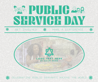 Retro Minimalist Public Service Day Facebook post Image Preview