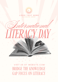 International Literacy Day Greeting Poster Design