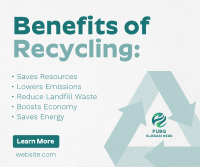 Recycling Benefits Facebook post Image Preview