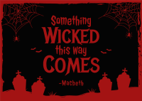 Wicked Halloween Postcard Image Preview