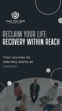 Peaceful Sobriety Support Group TikTok Video Design