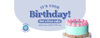 Birthday Cake Promo Facebook cover Image Preview