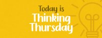 Minimalist Light Bulb Thinking Thursday Facebook Cover Design