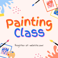 Quirky Painting Class Instagram Post Design