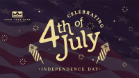 Modern Fireworks Celebrate 4th of July Facebook Event Cover Design