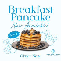 Breakfast Blueberry Pancake Instagram Post Design