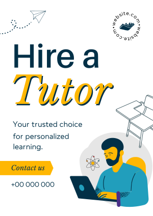 Tutor for Hire Flyer Image Preview