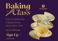 Pastry Baking Class Postcard Image Preview