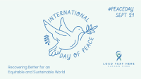 Peace Dove Outline Facebook event cover Image Preview