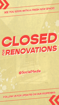 Generic Closed for Renovations Instagram Story Preview