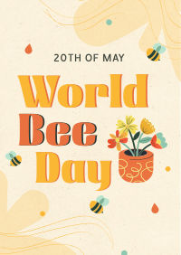 Happy Bee Day Flyer Design