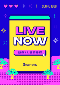 Pixel Livestreamer Poster Design