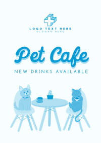 Pet Cafe Free Drink Flyer Design