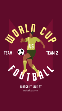 World Cup Football Player Facebook Story Design