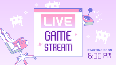 Feminine Game Stream Facebook event cover Image Preview