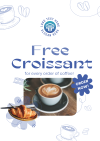 Croissant Coffee Promo Poster Image Preview