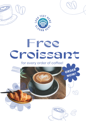 Croissant Coffee Promo Poster Image Preview