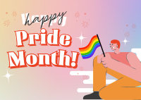 Modern Pride Month Celebration Postcard Image Preview