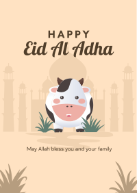 Eid Al Adha Cow Poster Design