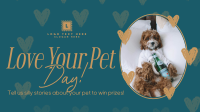 Retro Love Your Pet Day Facebook Event Cover Design